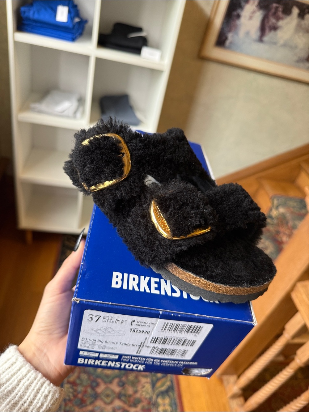 Birkenstock Arizona Big Buckle Teddy Rivet Logo